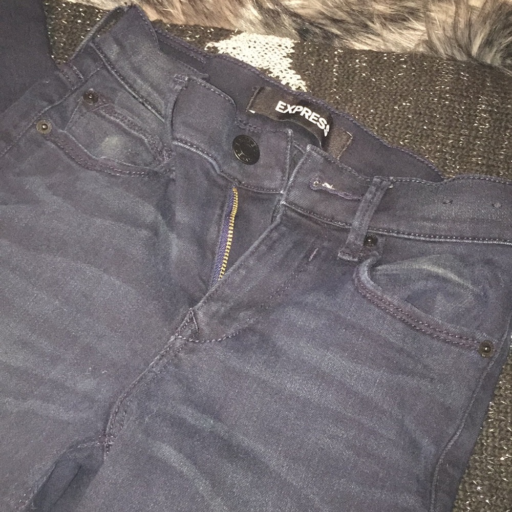 express 00R Mid Rise Legging Dark Wash